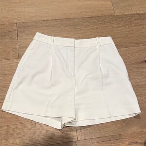 Zara High Waist Cream Shorts